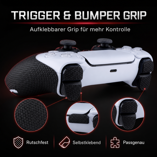 Aufklebbare Trigger & Bumper Grips für PS5 DualSense & DualSense Edge Controller